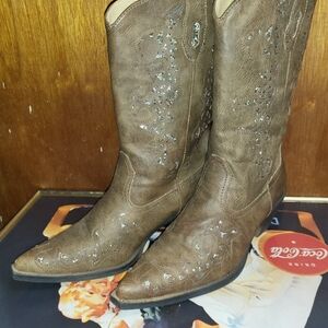 Roper Alisa Snip Toe Cowboy  Womens Brown Western Cowboy Boots 09-021-1556-0773